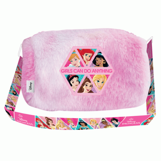 Disney Princess สมุดระบายสีแสนสวย Banquet in the Palace + กระเป๋าขนฟูลายหกเหลี่ยม